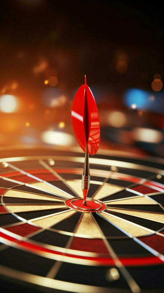 Darts Hit Target S Bullseye Red Arrows Signify Achieving Business Targets And Goals Vertical Mobile Wallpaper Ai Generated Free Photo